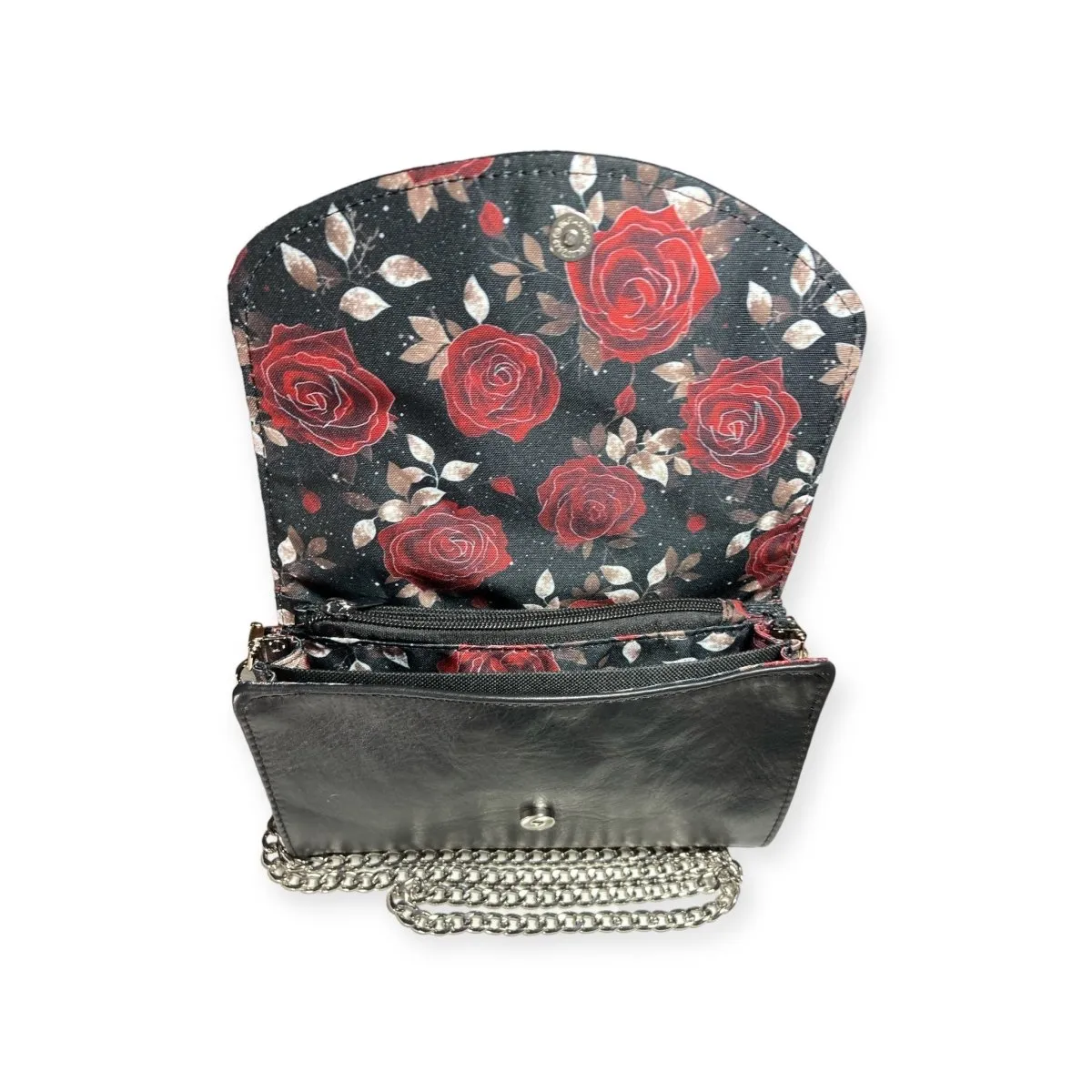 Rosa Black Nappa Leather Crossbody