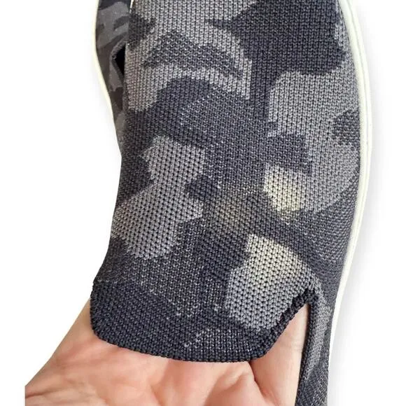 Rothy's The Original Slip On Sneaker Gray Camo Women 8