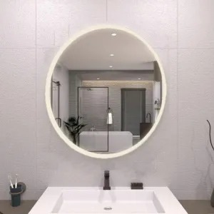 Round Bathroom Mirror with Light and Demister