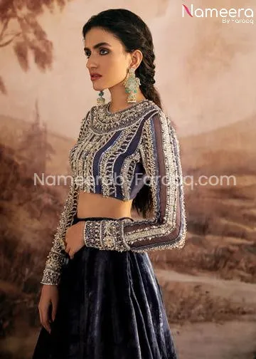 Royal Velvet Pakistani Lehenga Party Wear Online #PN68