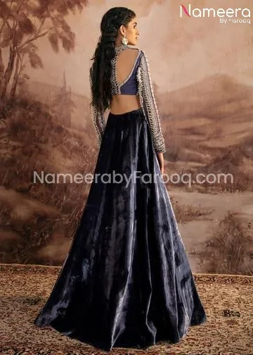 Royal Velvet Pakistani Lehenga Party Wear Online #PN68