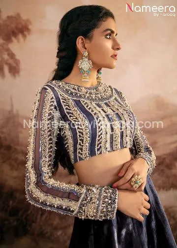 Royal Velvet Pakistani Lehenga Party Wear Online #PN68