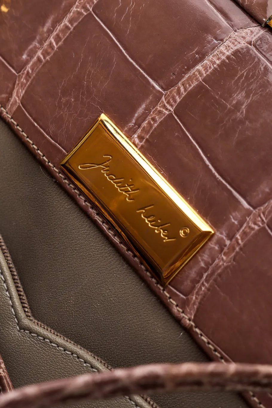 Ruched Alligator Handbag