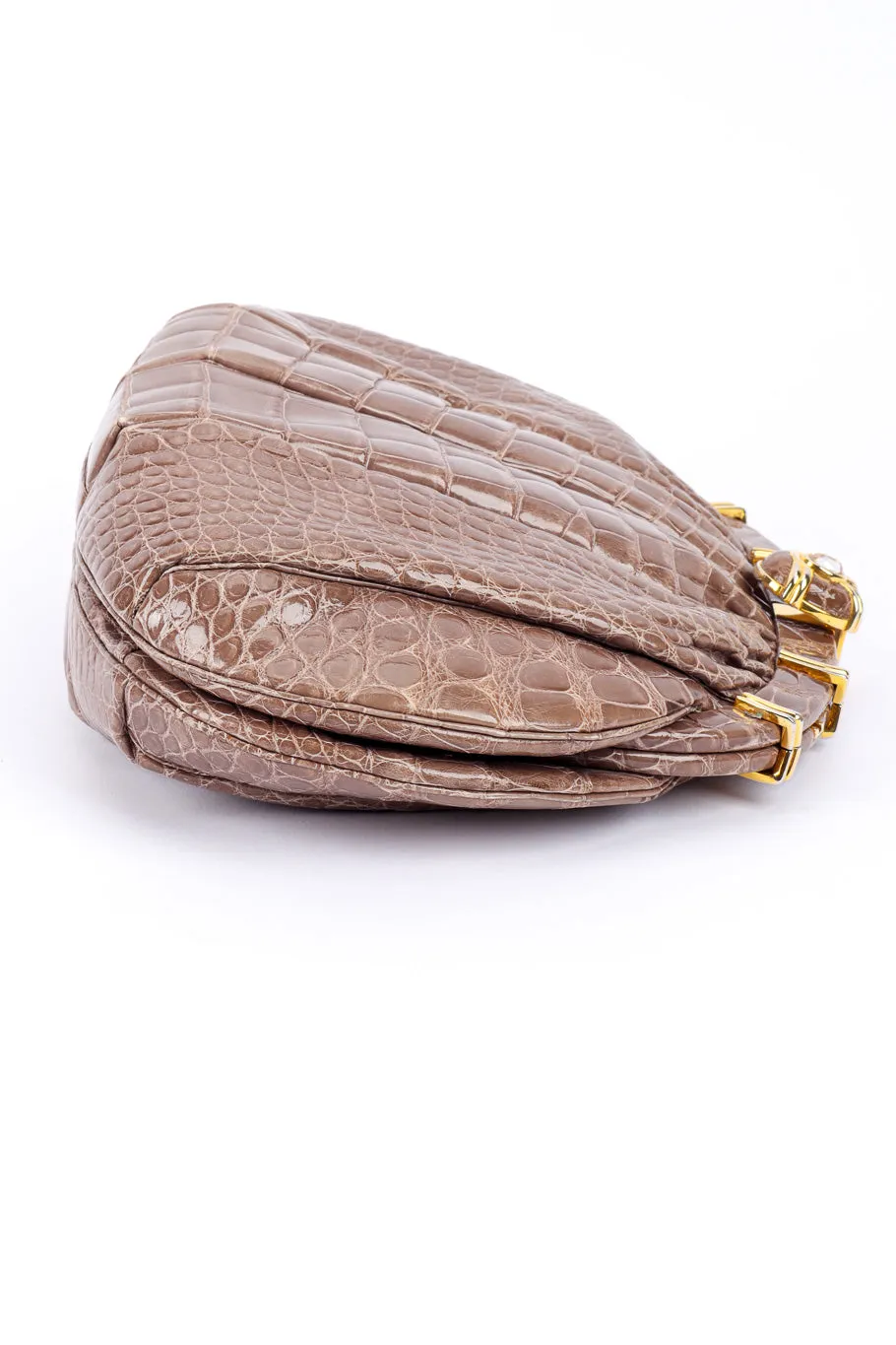 Ruched Alligator Handbag