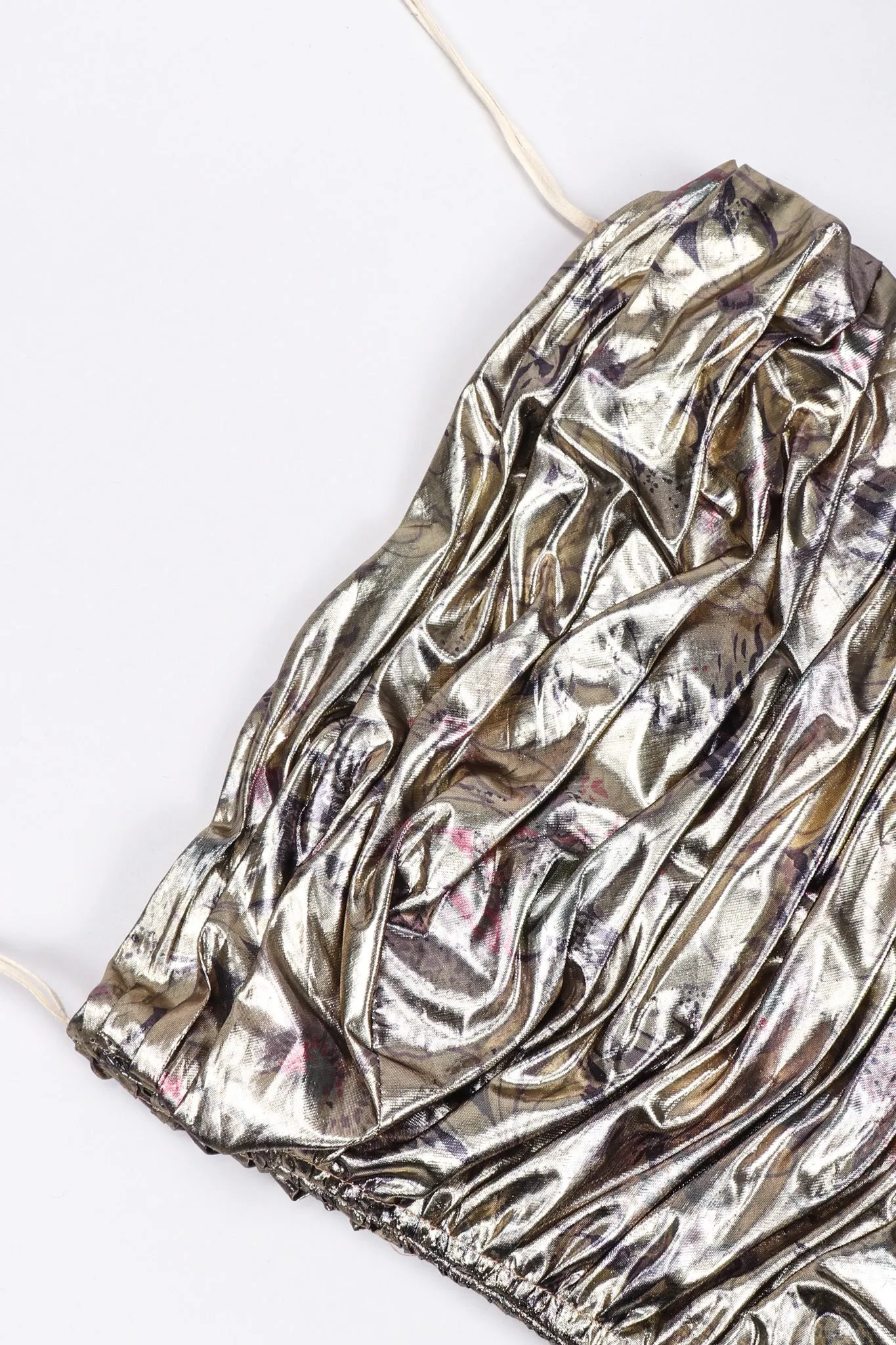Ruched Liquid Gold Gown