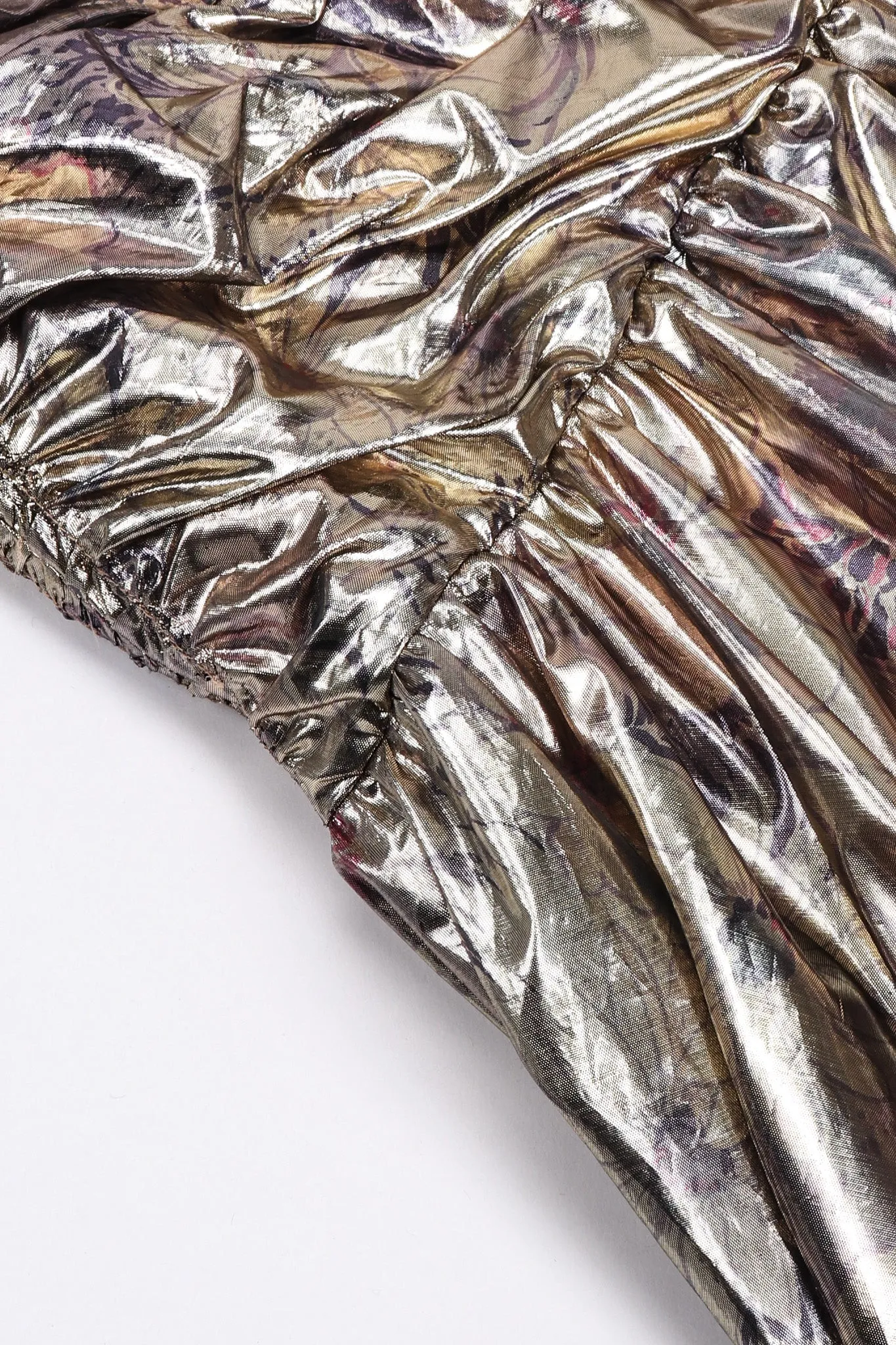Ruched Liquid Gold Gown