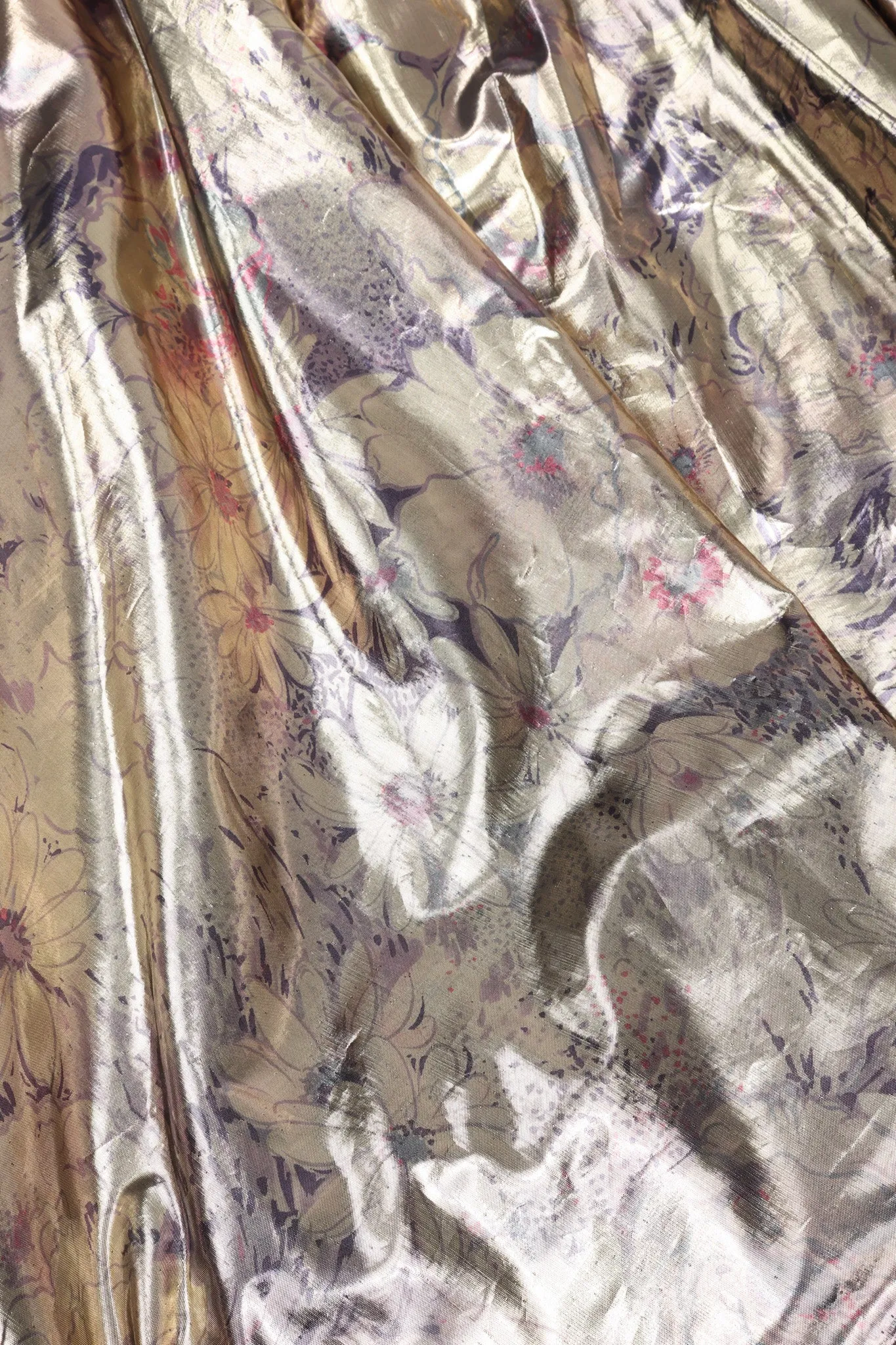 Ruched Liquid Gold Gown