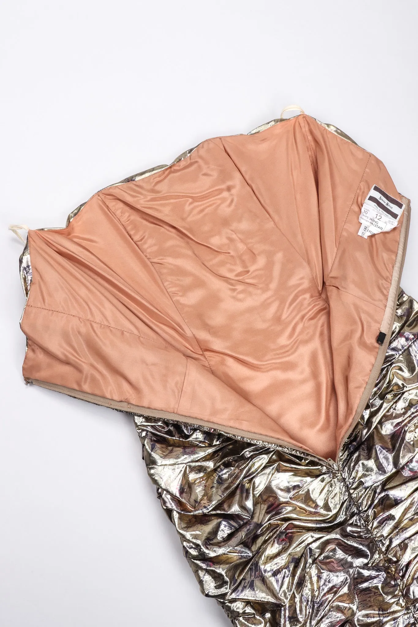 Ruched Liquid Gold Gown