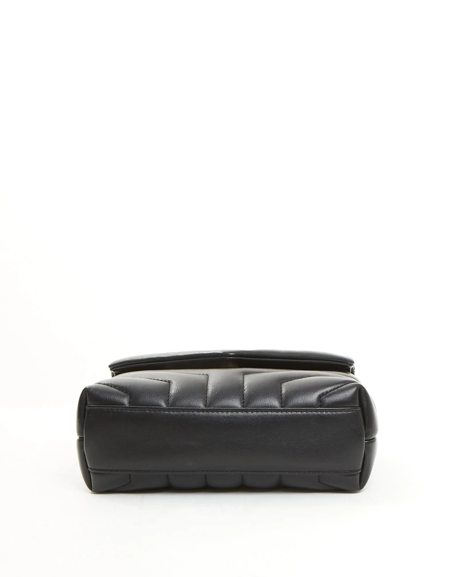 Saint Laurent Black Leather Toy LouLou Crossbody Bag GHW