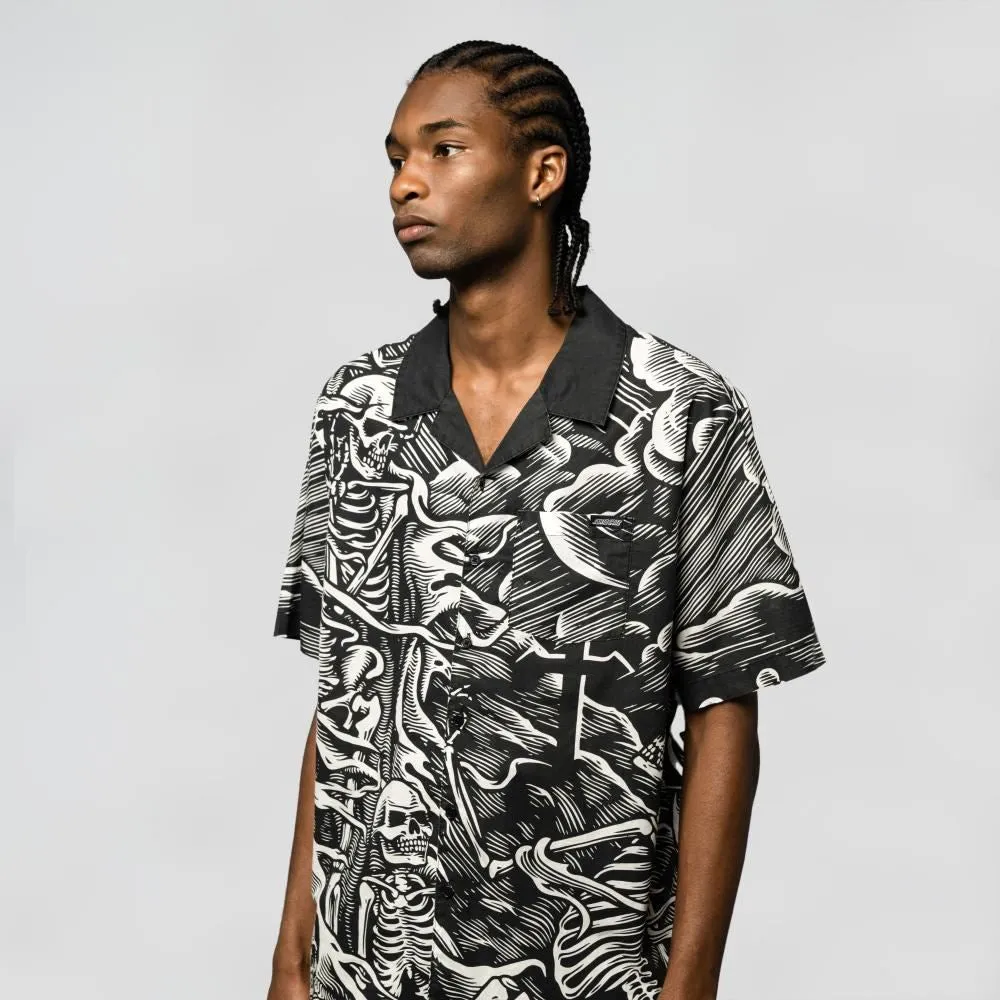 Santa Cruz S/S Shirt O'Brien Purgatory AOP - Black