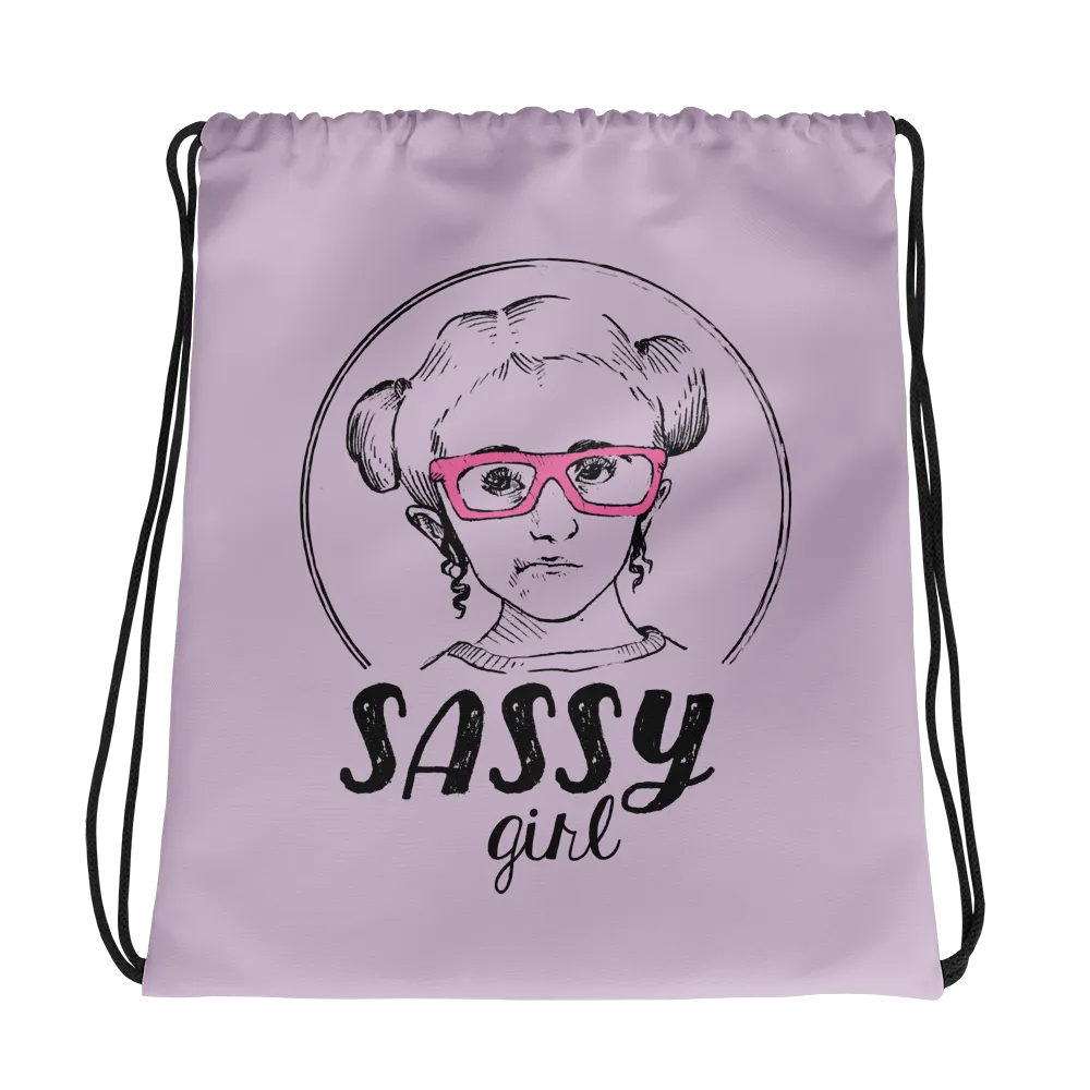 Sassy Girl (Esperanza - Raising Dion) Drawstring Bag - Design 02