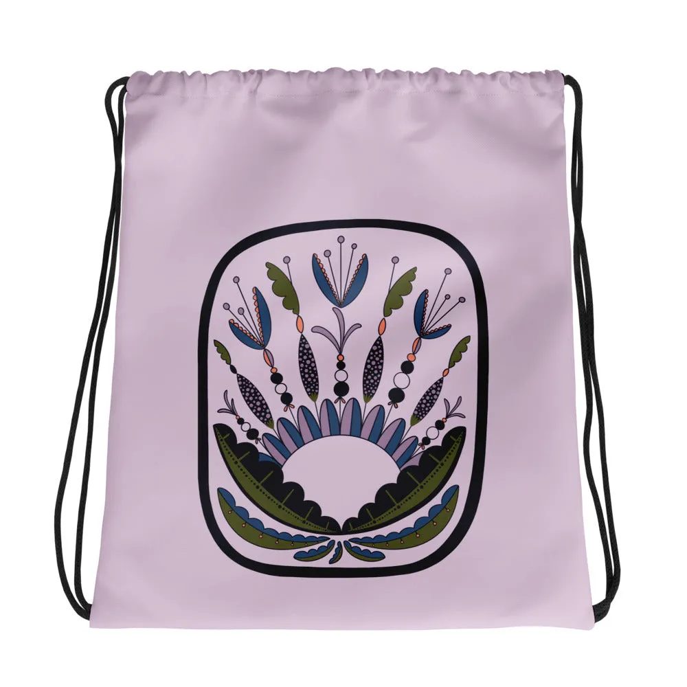 Scandinavian Folkart - Drawstring Bag