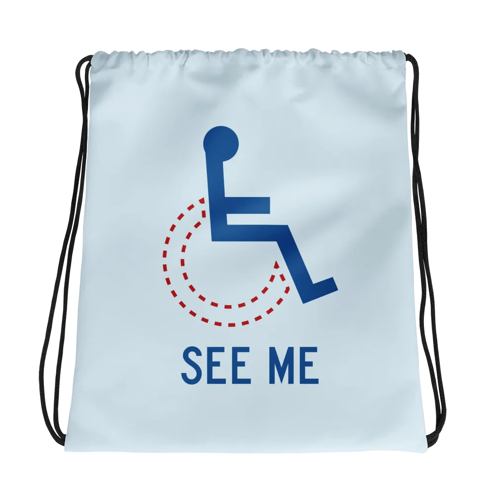 See Me (Not My Disability) Drawstring Bag