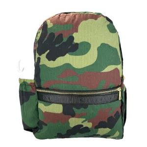 Seersucker Backpack w/ Pockets | Woodland
