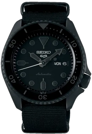 Seiko 5 Sports SKX Series Street Style Mechanical Automatic All Black SRPD79