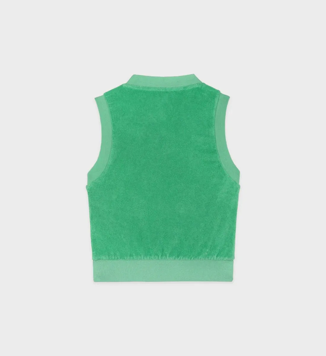 Serif Logo Terry Vest - Verde/White