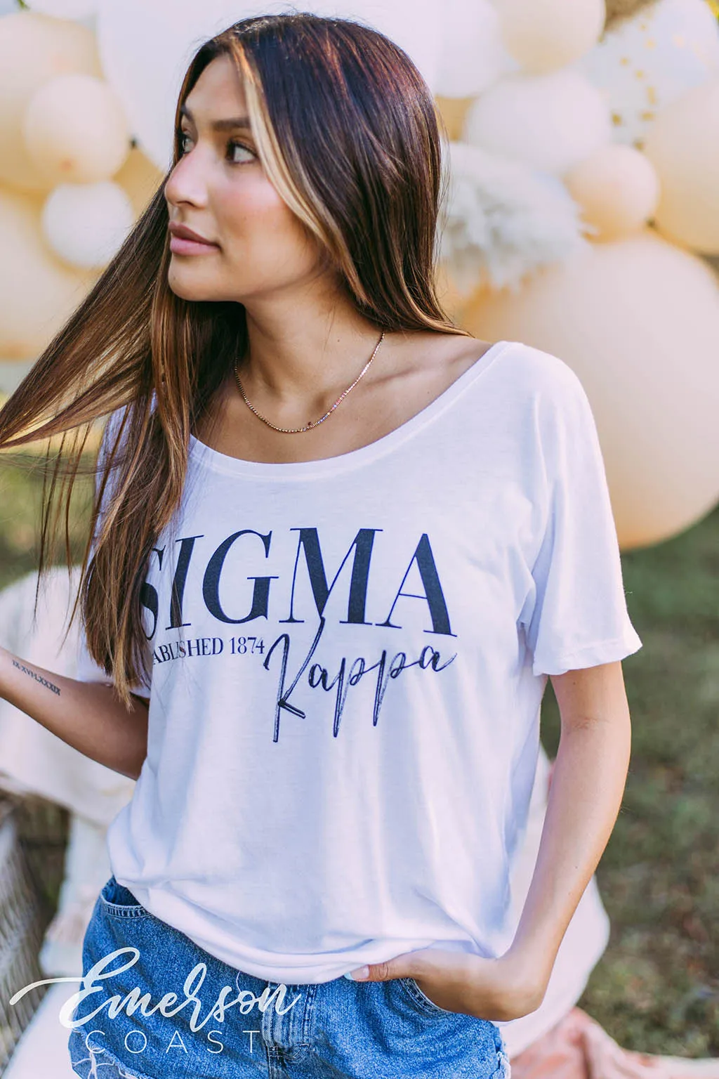 Sigma Kappa Simple Slouchy Tee