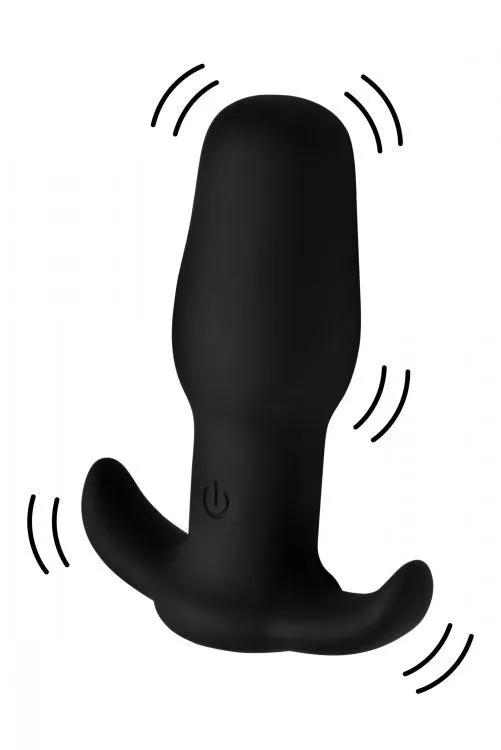 Silicone Anal Plug With Remote Control - Black