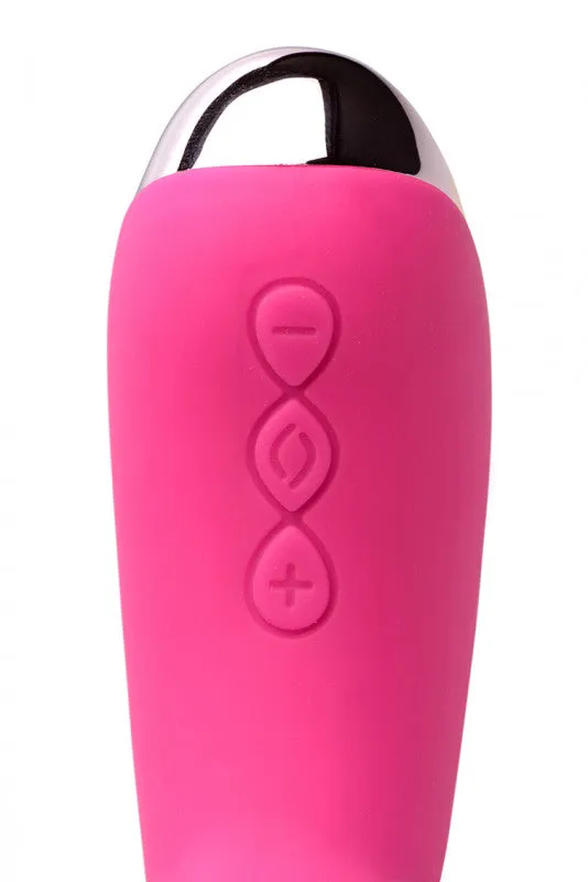 Silicone Beaded Vibrator - Magenta