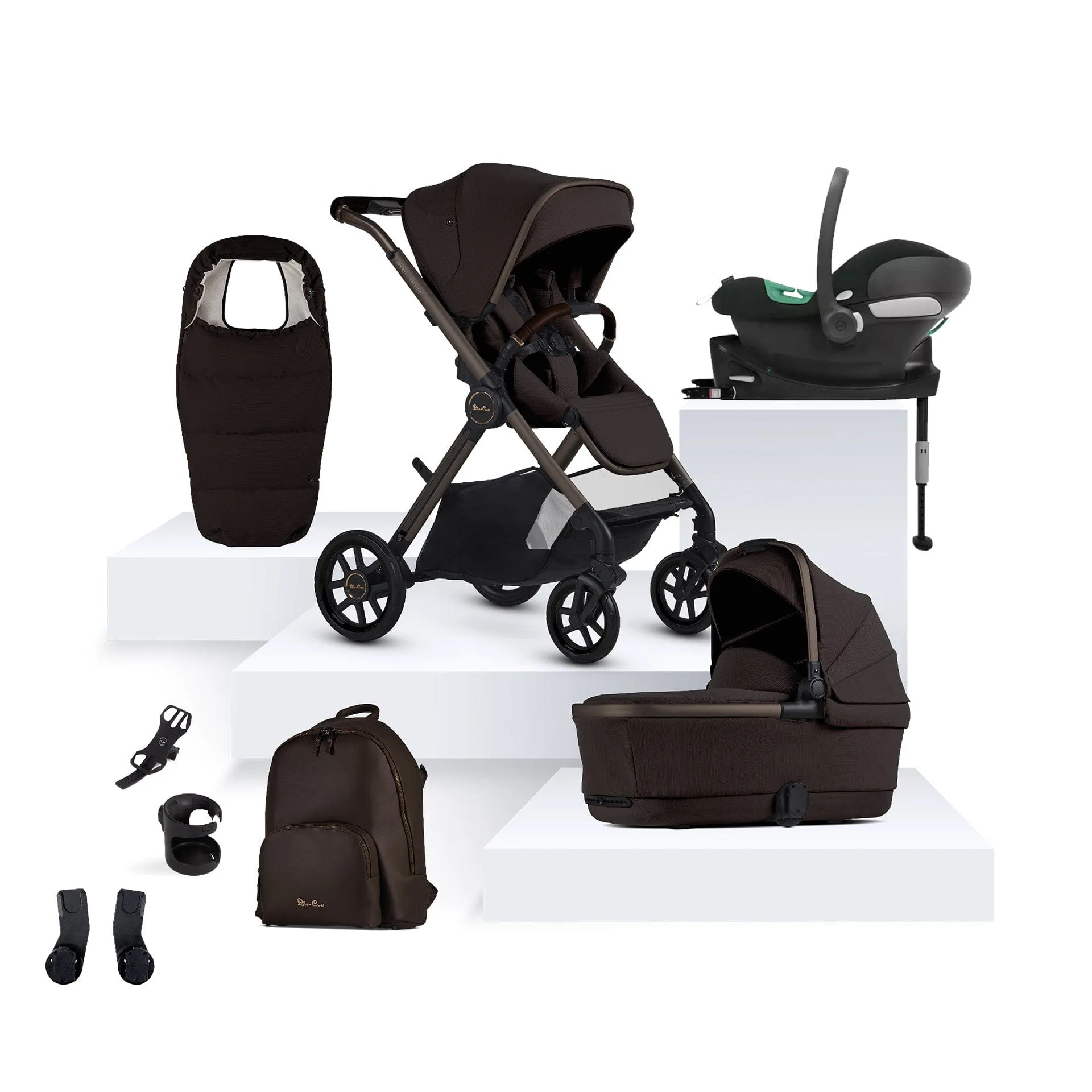 Silver Cross Reef 2 Special Edition Cybex Travel System in Ganache