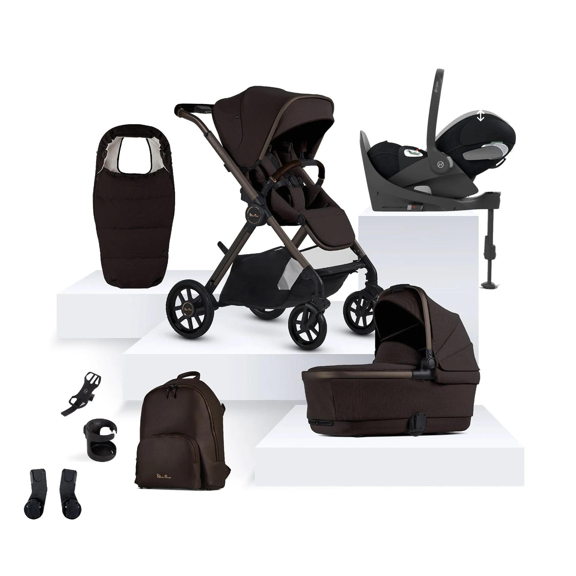 Silver Cross Reef 2 Special Edition Cybex Travel System in Ganache