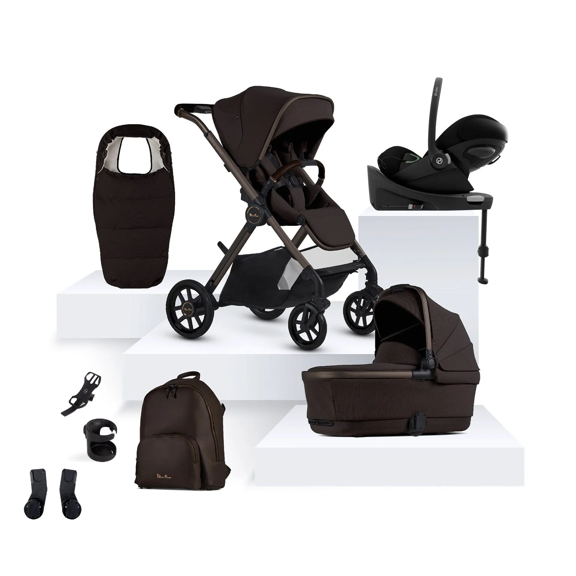 Silver Cross Reef 2 Special Edition Cybex Travel System in Ganache