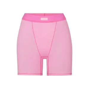 SKIMS Cotton Rib Boxer Bubblegum Pink