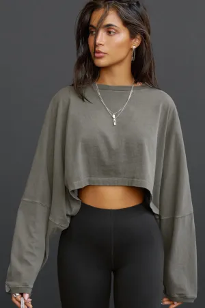 Slouchy Crop Long Sleeve