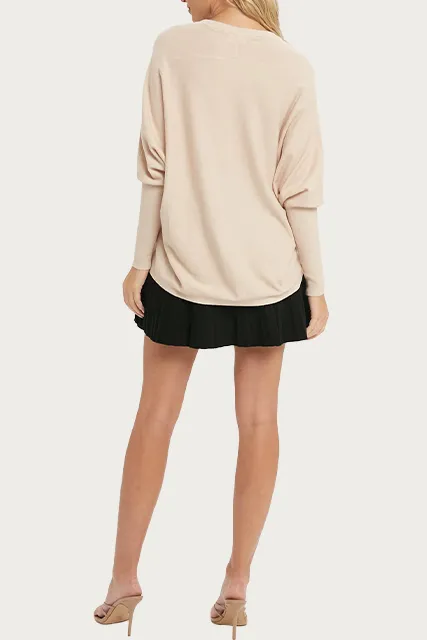 SLOUCHY DOLMAN CREWNECK PULLOVER