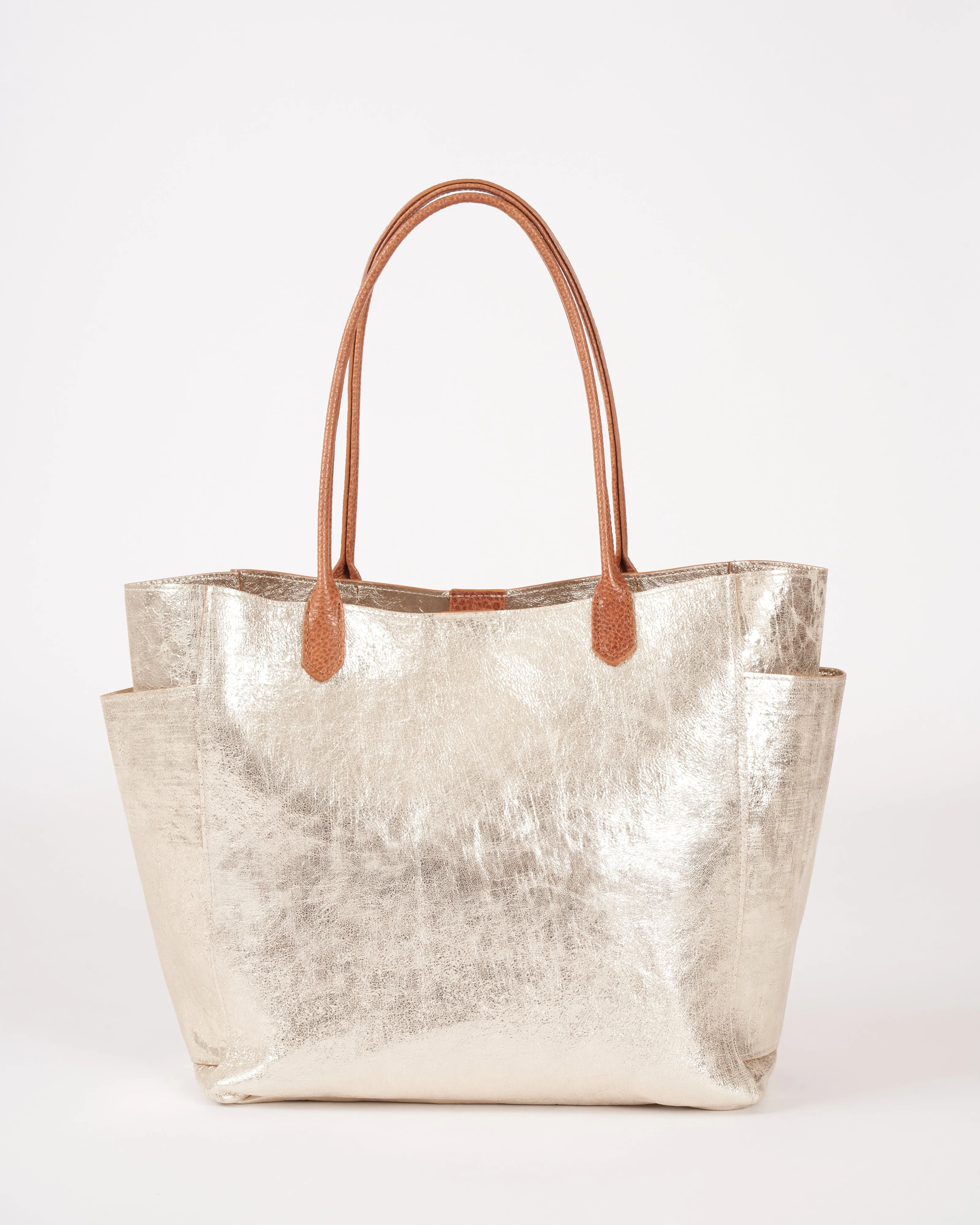 slouchy pocket tote - prosecco