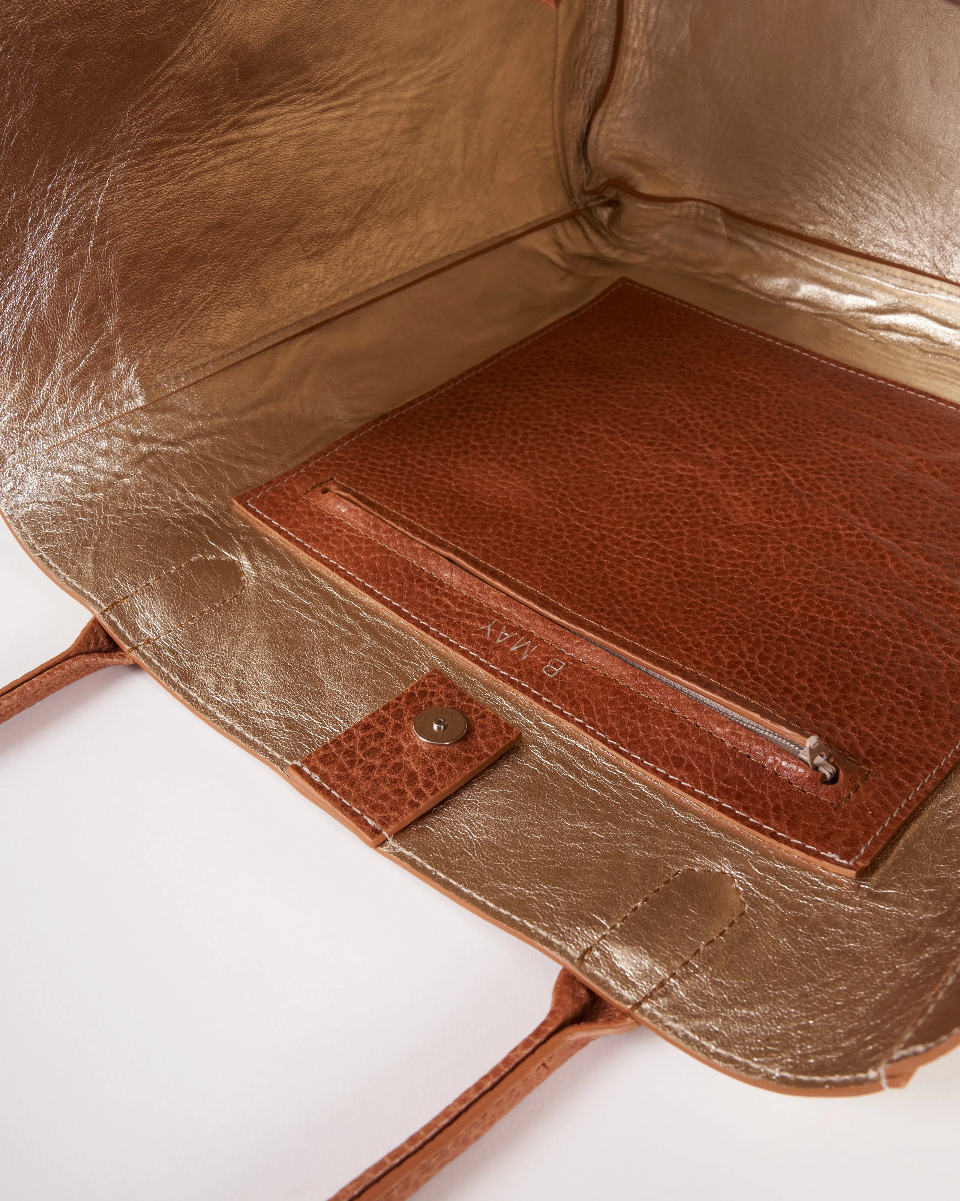 slouchy pocket tote - prosecco