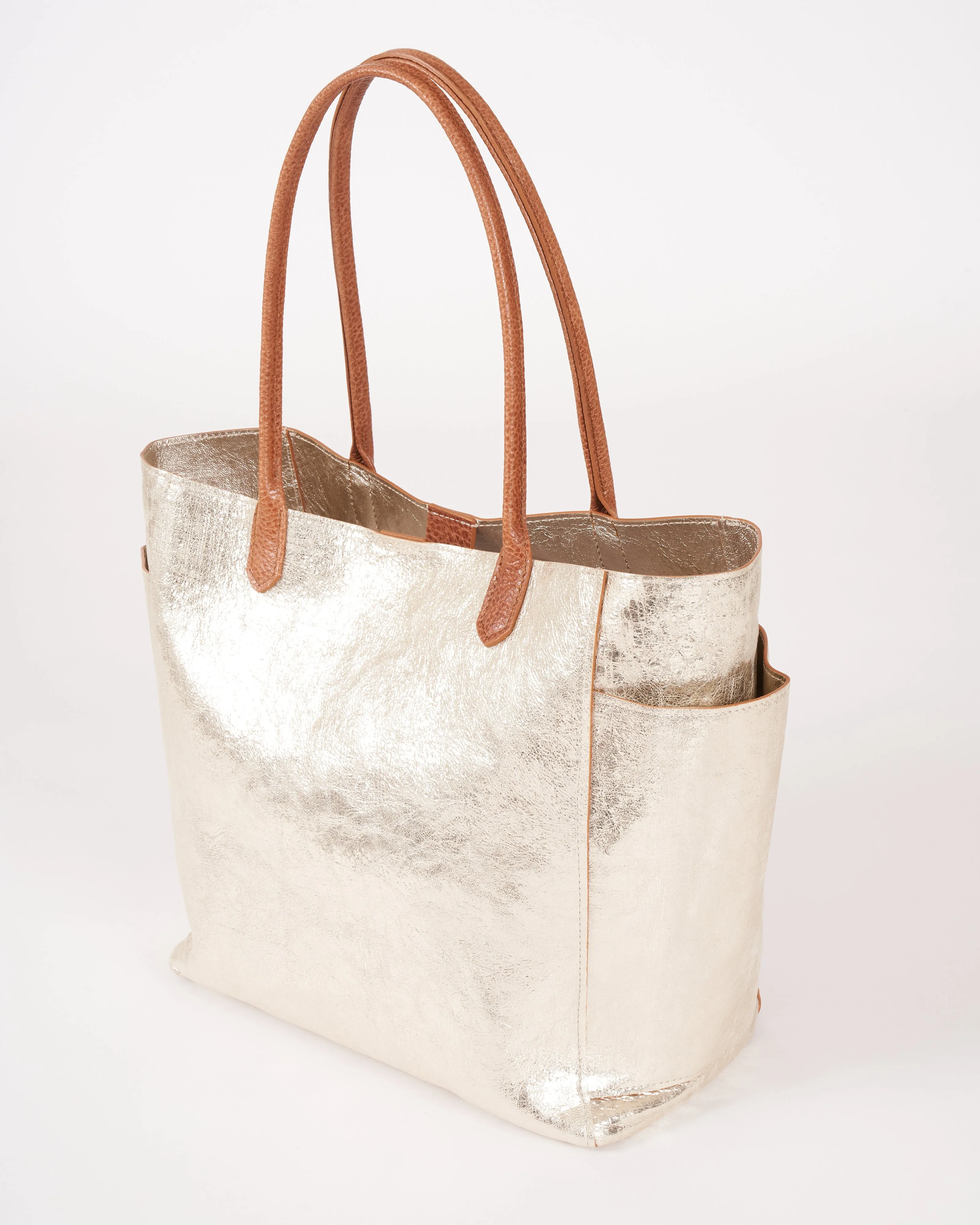 slouchy pocket tote - prosecco