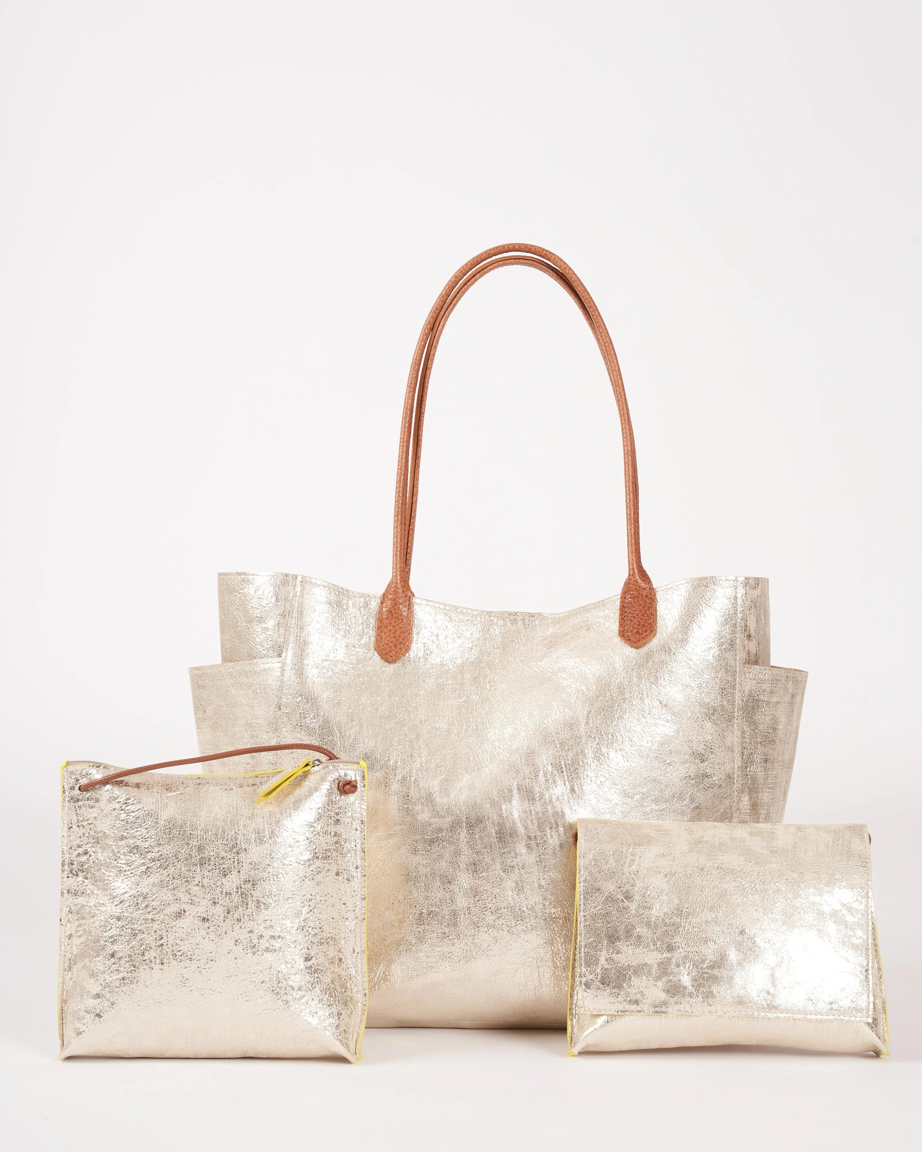 slouchy pocket tote - prosecco