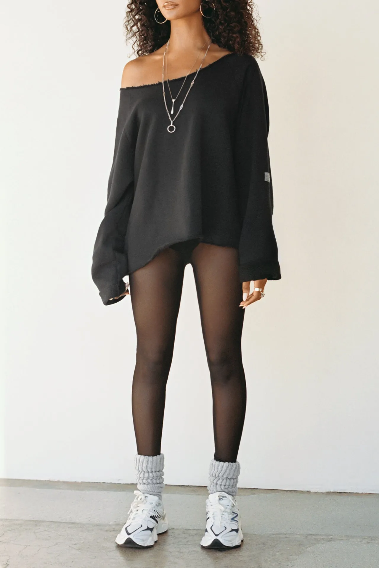 Slouchy Pullover Sweatshirt
