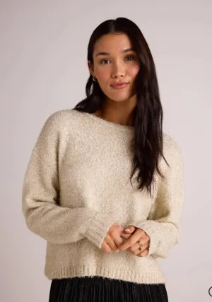 Slouchy Sweater - Ivory Gold Shimmer