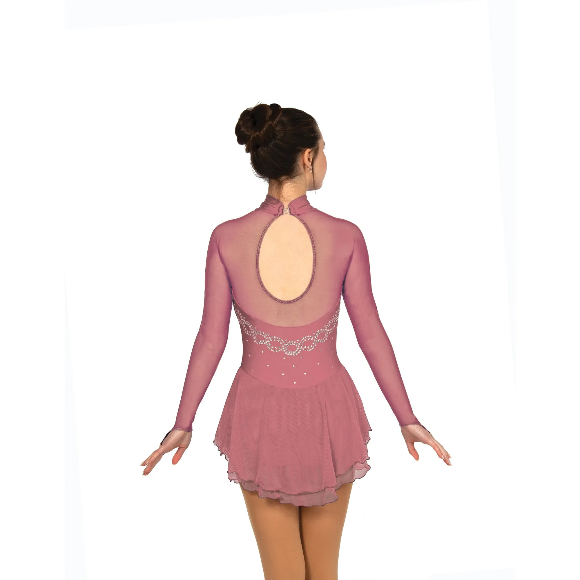 Solitaire Skatewear F22009 Classic High Neck Dress: Plain and with Crystal Packages