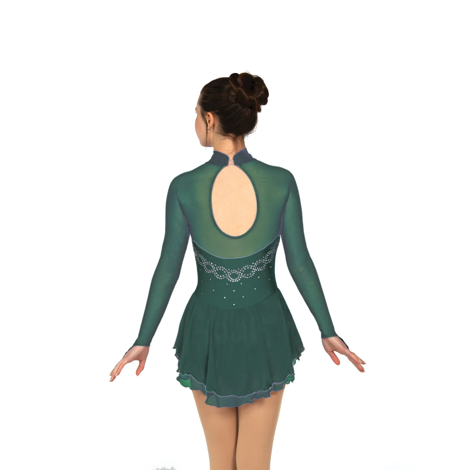 Solitaire Skatewear F22009 Classic High Neck Dress: Plain and with Crystal Packages