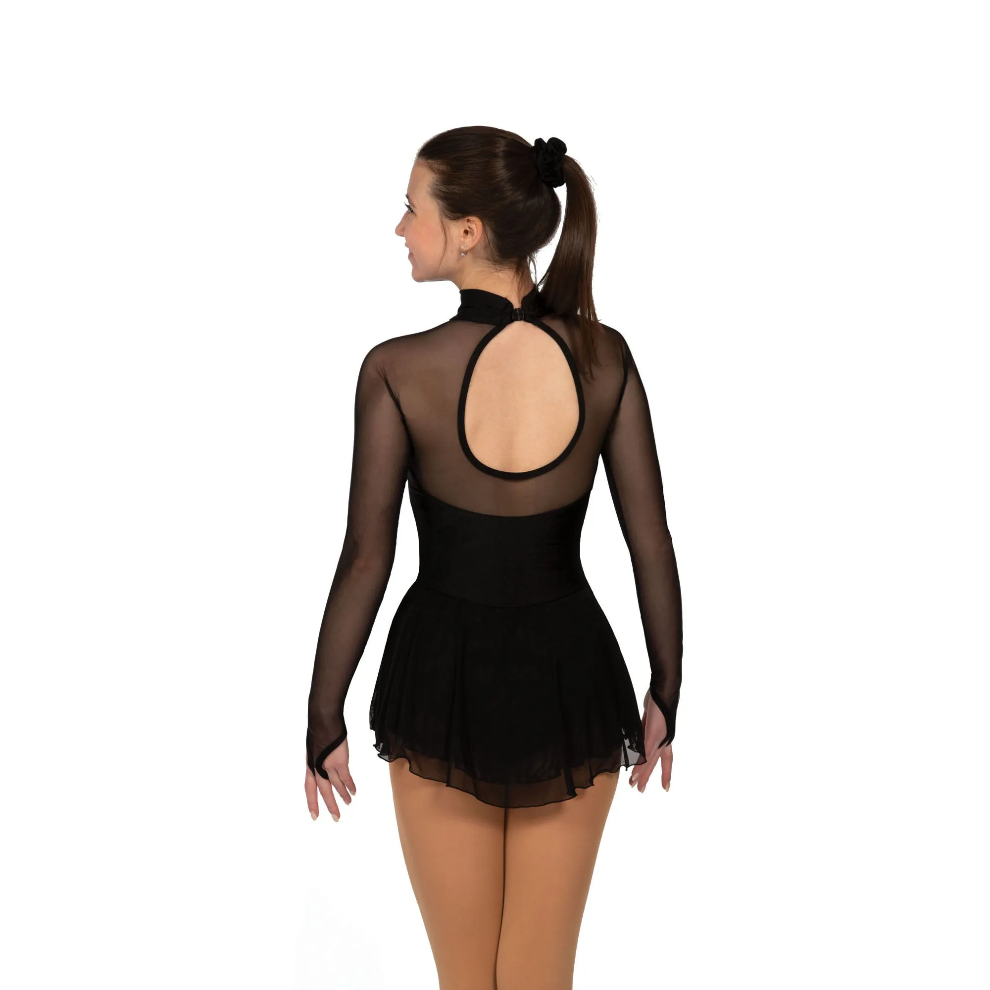 Solitaire Skatewear F22009 Classic High Neck Dress: Plain and with Crystal Packages