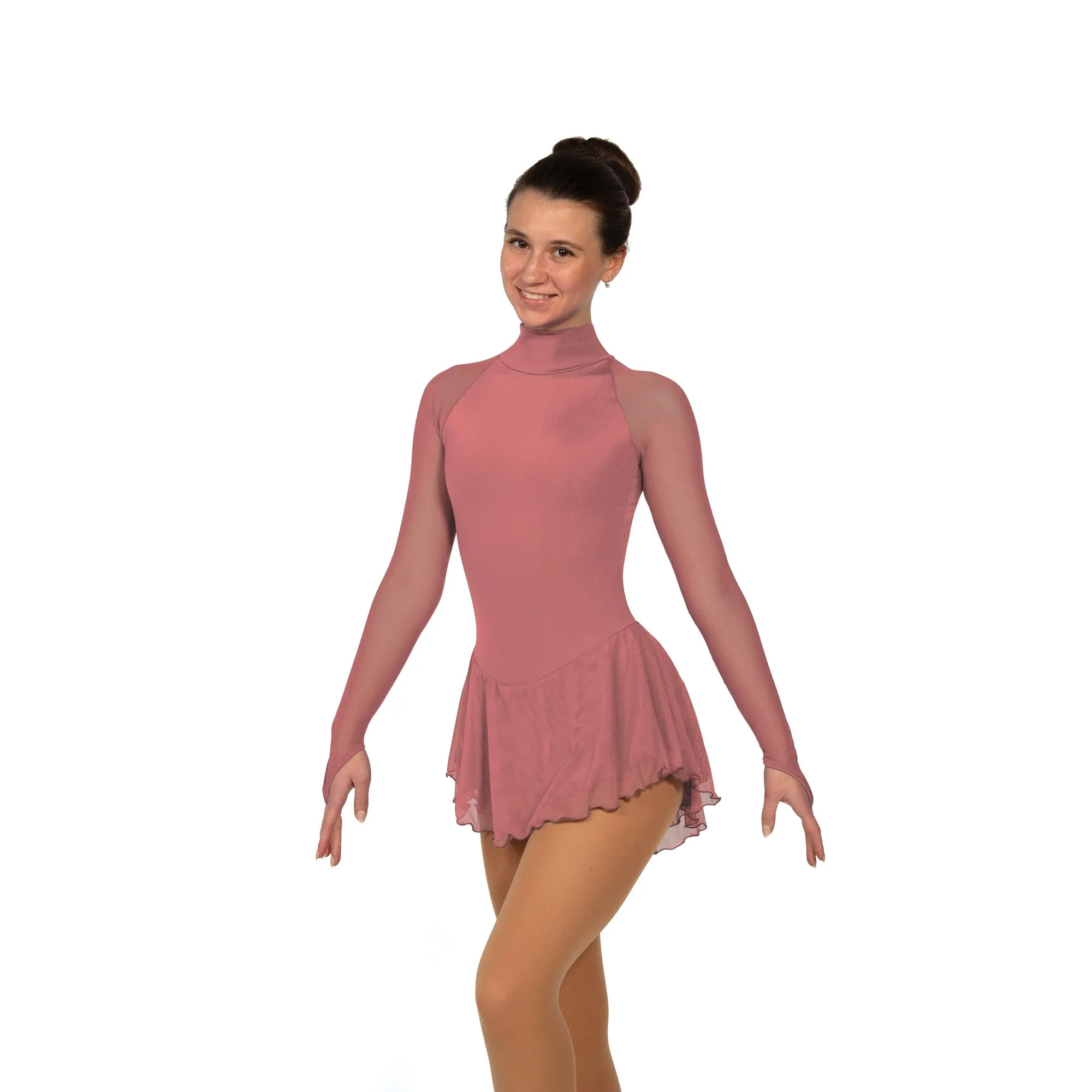 Solitaire Skatewear F22009 Classic High Neck Dress: Plain and with Crystal Packages