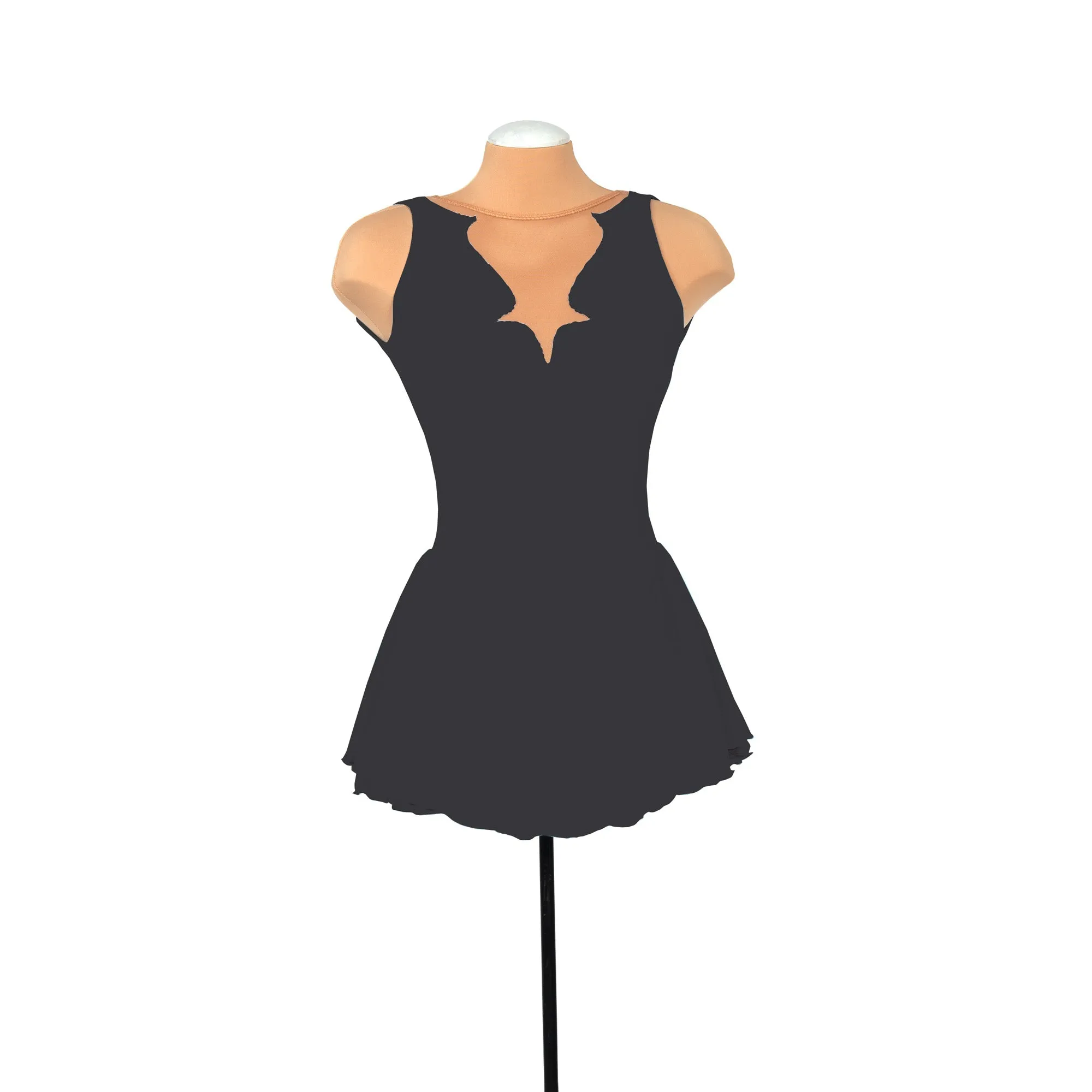 Solitaire Skatewear F22012R Fancy Cutwork Dress with Crystals