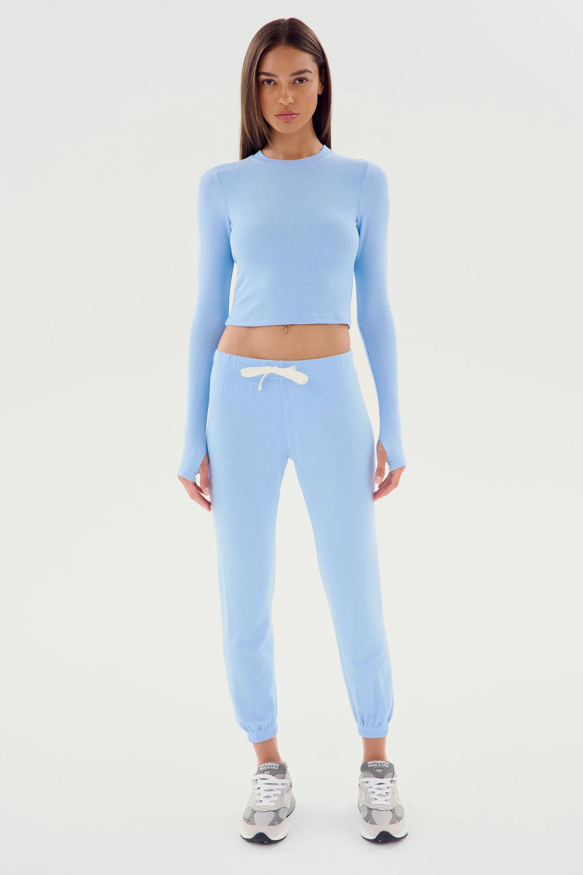 Sonja Fleece Sweatpant - Skylight