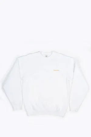 SPORTY AND RICH CLASSIC LOGO CREWNECK WHITE