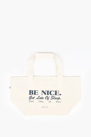 SPORTY AND RICH EXERCISE BE NICE TOTE NATURAL
