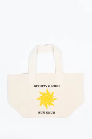 SPORTY AND RICH SUN CLUB TOTE BAG NATURAL