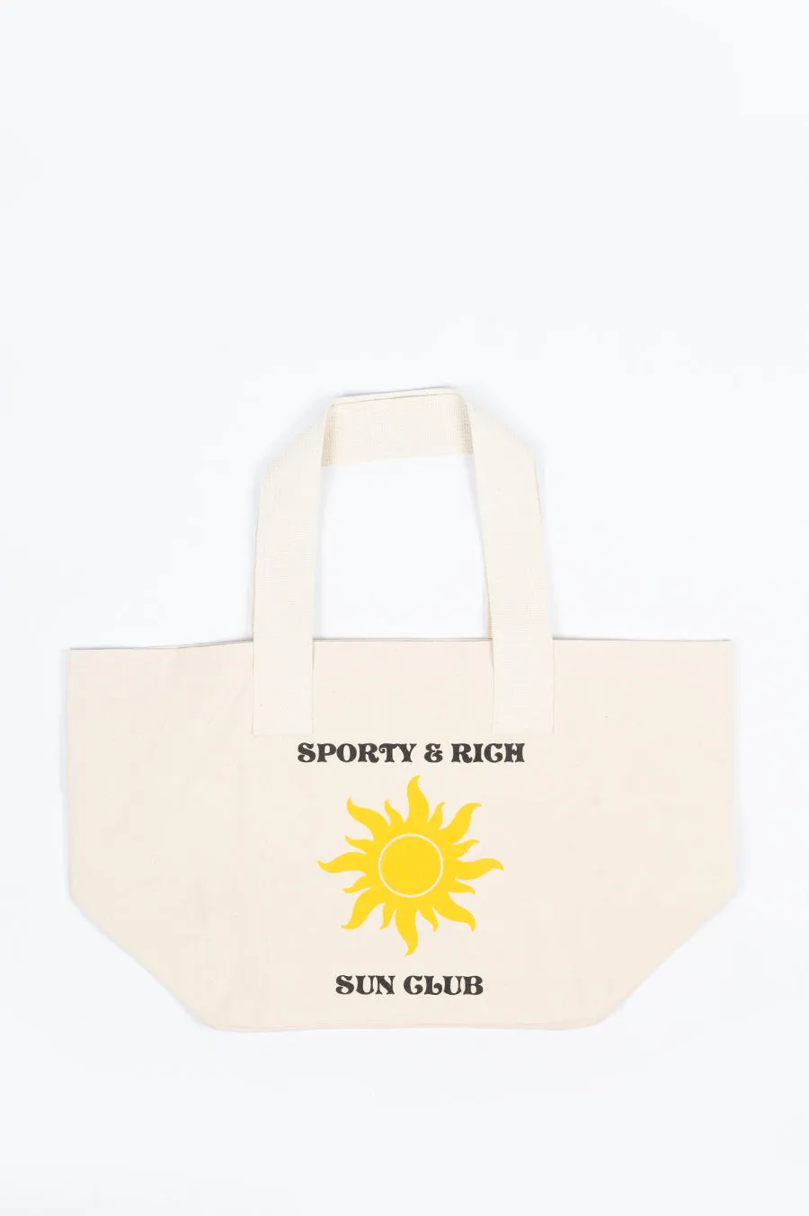 SPORTY AND RICH SUN CLUB TOTE BAG NATURAL