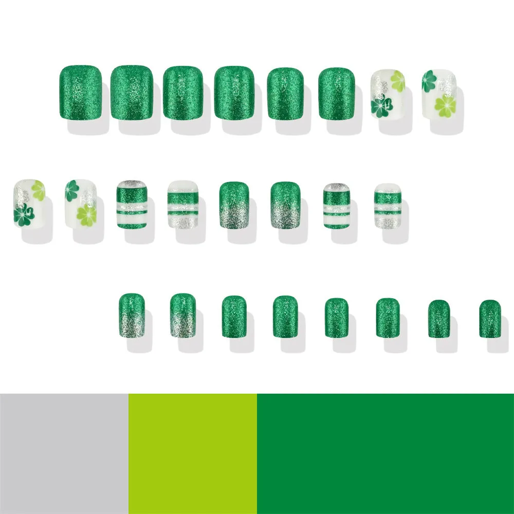Square Clover Stripes Flash Green