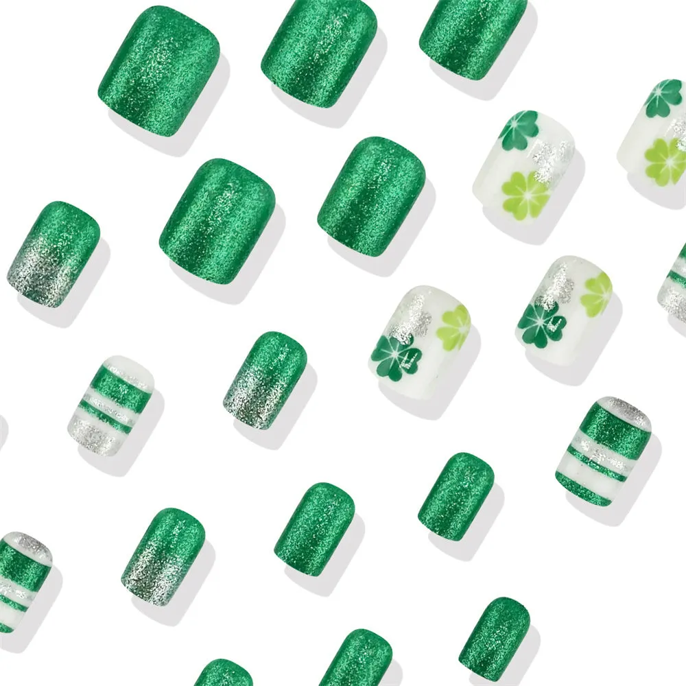 Square Clover Stripes Flash Green
