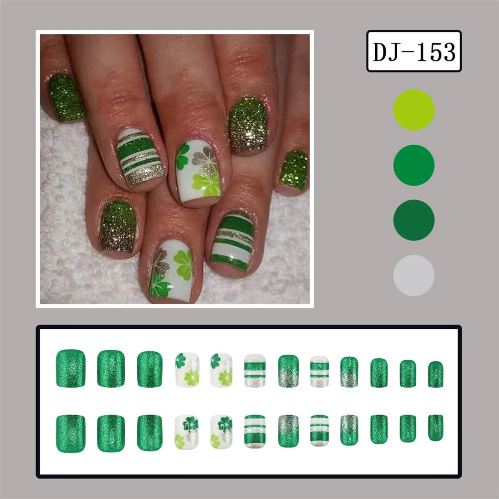 Square Clover Stripes Flash Green