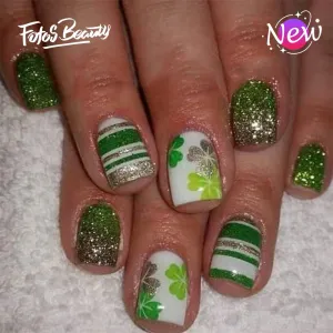 Square Clover Stripes Flash Green