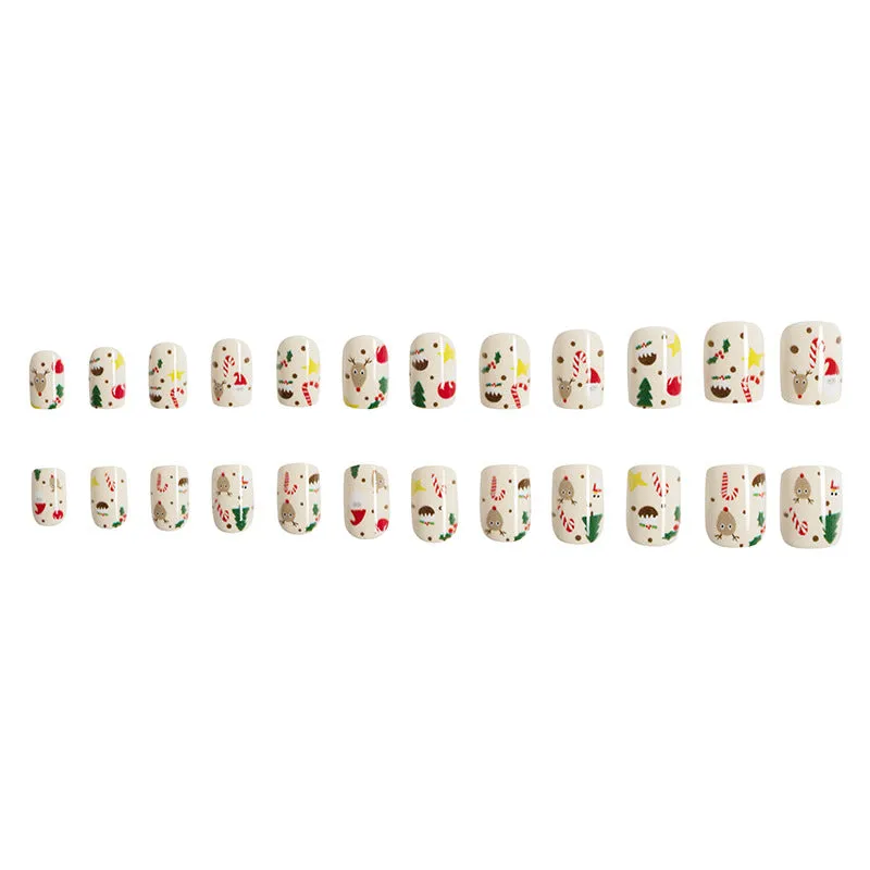 Square  Snowflake Christmas tree  White